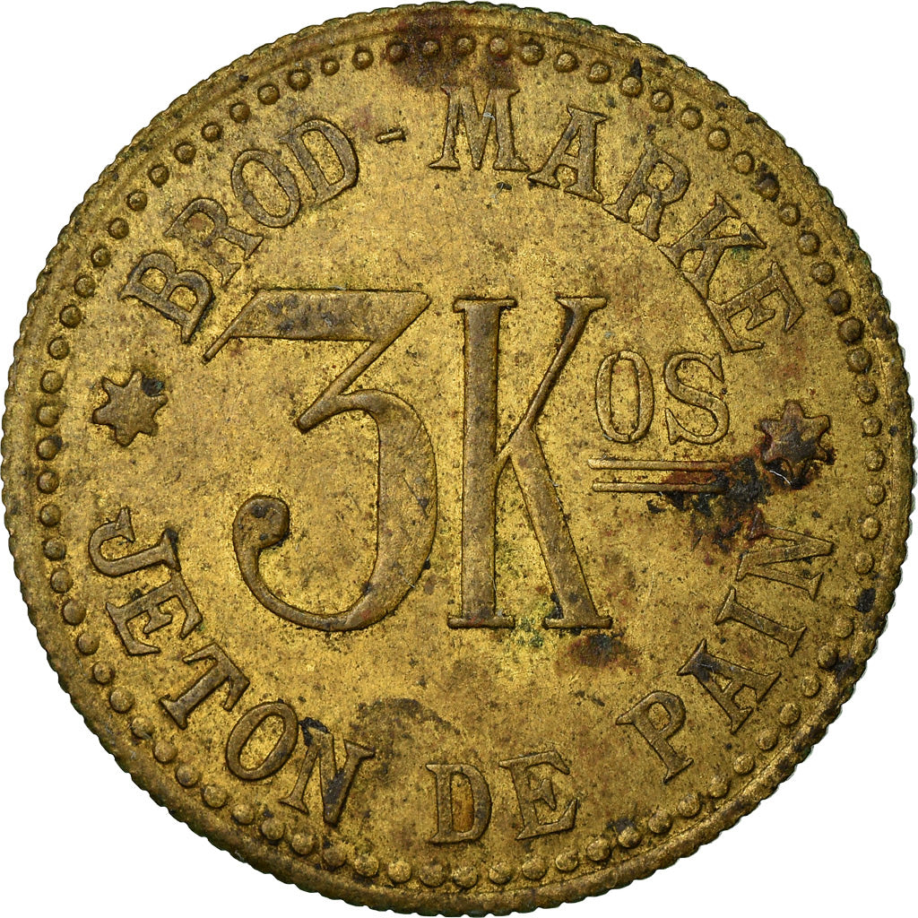 Moneta, Francia, W. H (Wendel, Hayingen), Hayingen, 3 Kilos, BB+, Ottone