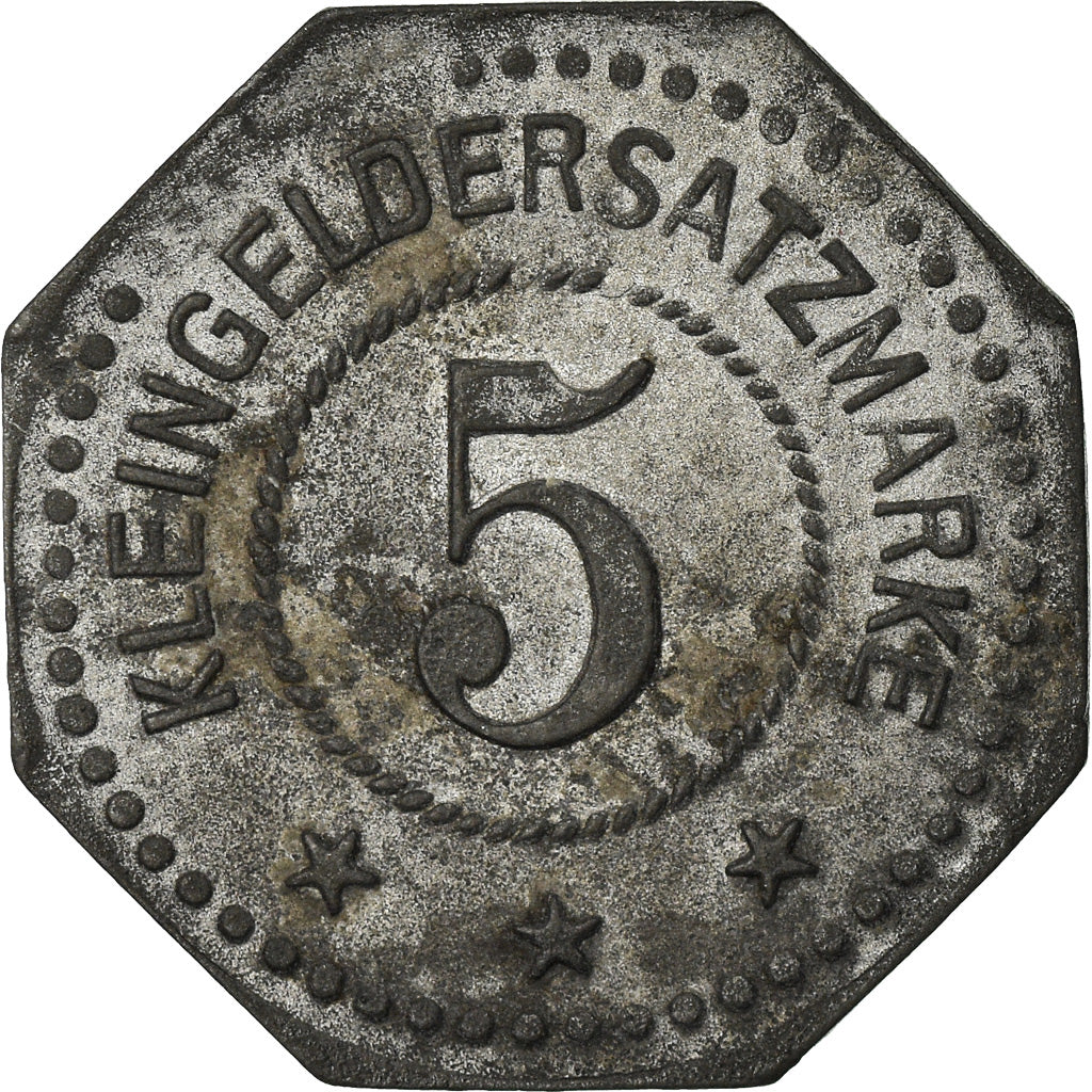 Münze, Frankreich, Kleingeldersatzmarke, Merlenbach, 5 Pfennig, SS+, Zinc