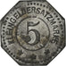 Münze, Frankreich, Kleingeldersatzmarke, Merlenbach, 5 Pfennig, SS+, Zinc