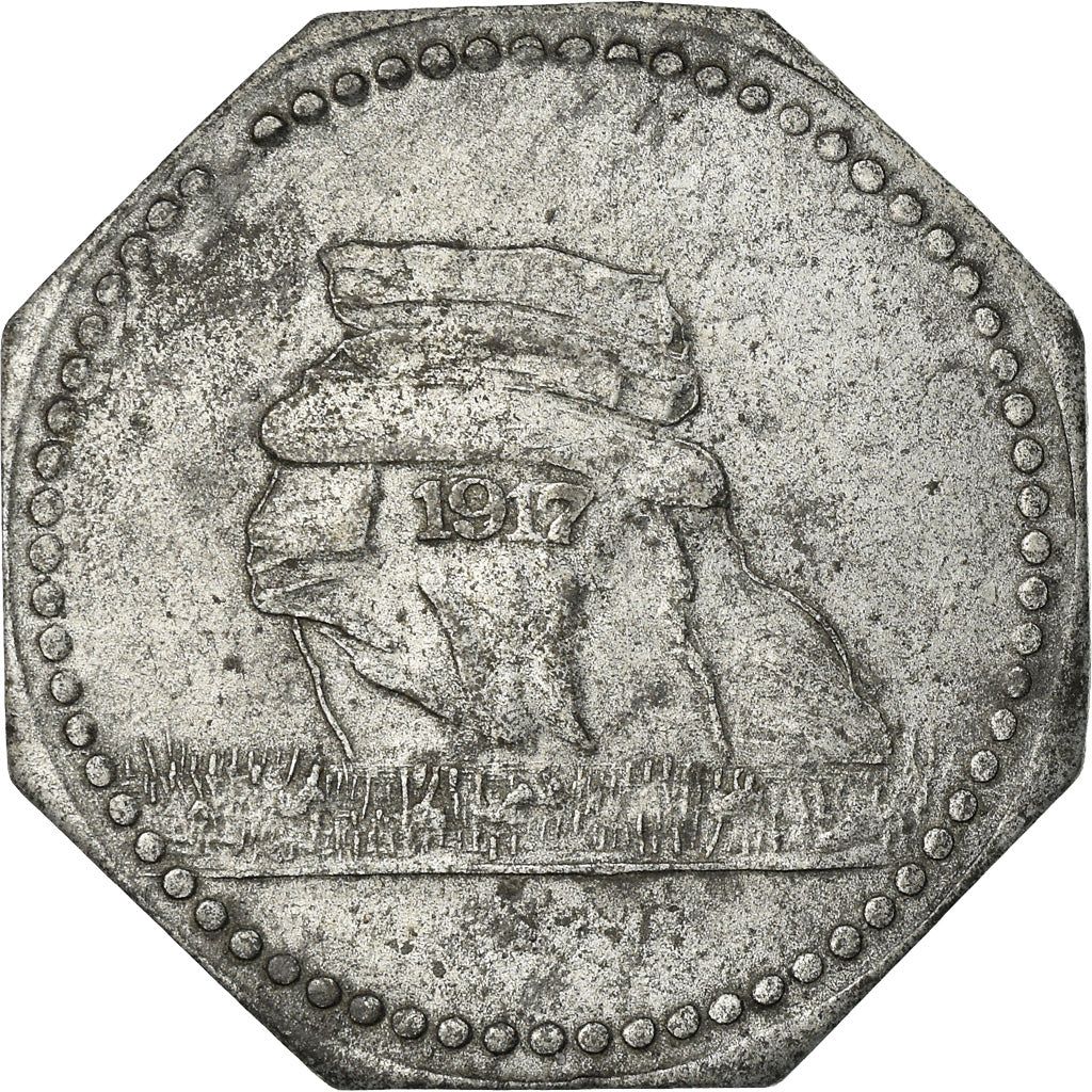 Moneta, Francja, Kriegsnotgeld, Merlenbach, 10 Pfennig, EF(40-45), Cynk