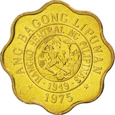 PHILIPPINES, 5 Sentimos, 1975, KM #206, MS(63), Brass, 2.50