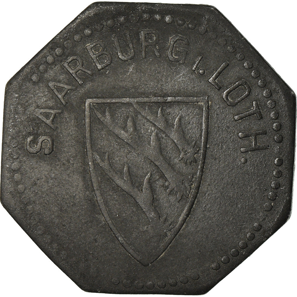 Coin, France, Kriegsgeld, Saarburg, 10 Pfennig, 1917, EF(40-45), Zinc, Elie:10.2