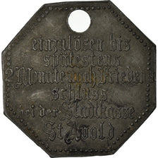 Moeda, França, Geldersatz, Sankt-Avold, 25 Pfennig, 1917, AU(50-53), Zinco