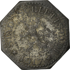 Munten, Frankrijk, Kleingeldersatzmarke, Schlettstadt, 5 Pfennig, 1917, FR+