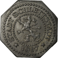 Coin, France, Kleingeldersatzmarke, Schlettstadt, 10 Pfennig, 1917, AU(50-53)