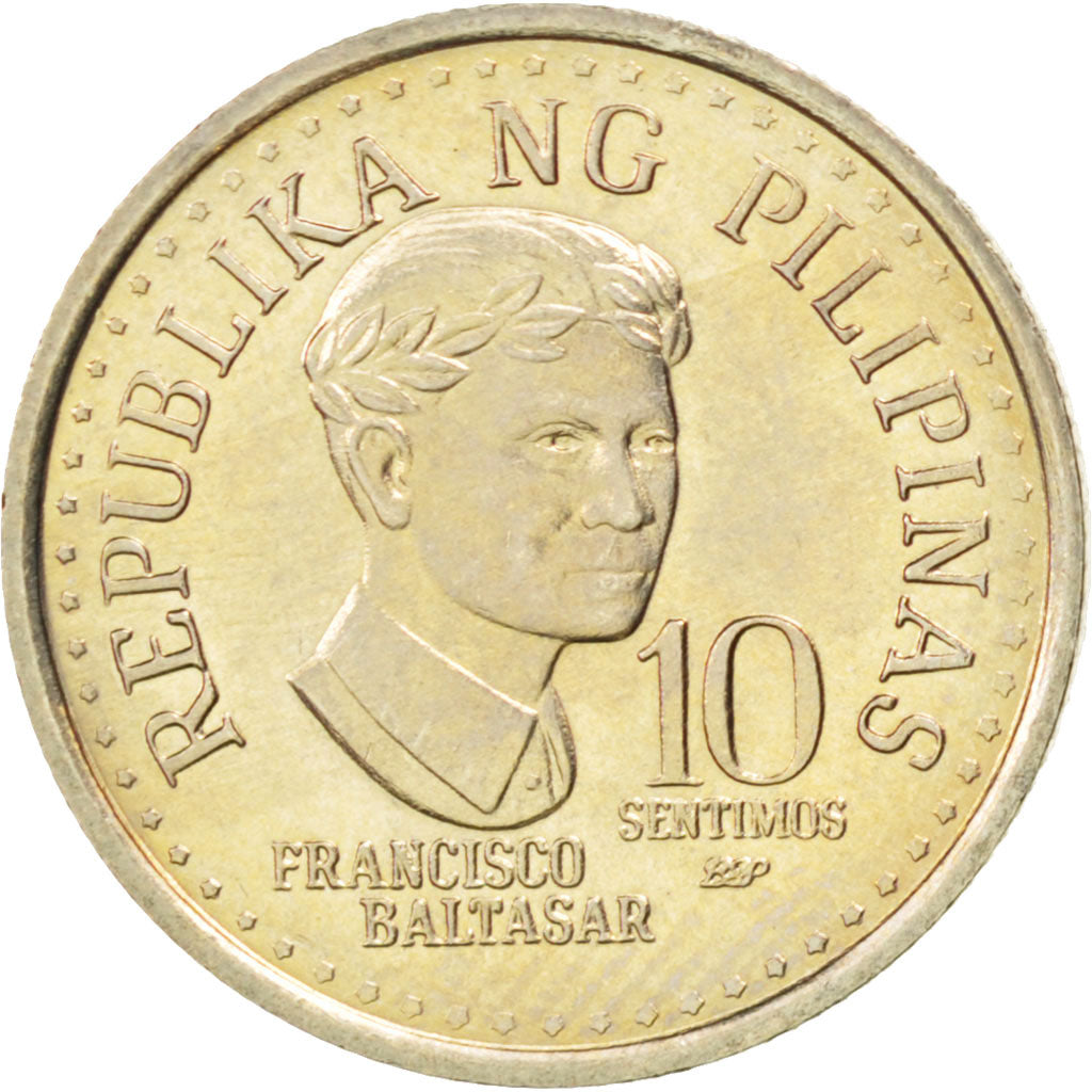 Coin, Philippines, 10 Sentimos, 1981, MS(63), Copper-nickel, KM:226