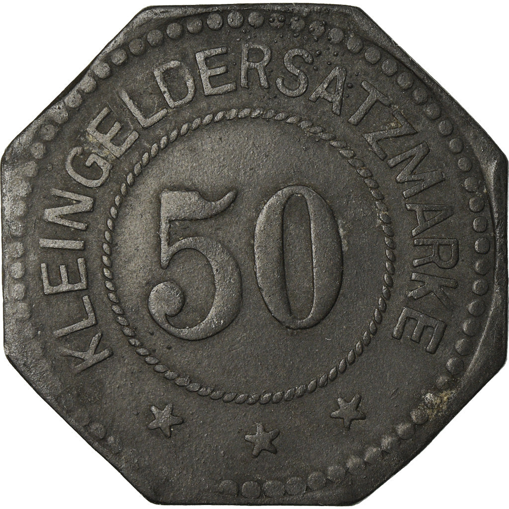 Coin, France, Kleingeldersatzmarke, Weissenburg, 50 Pfennig, 1917, EF(40-45)