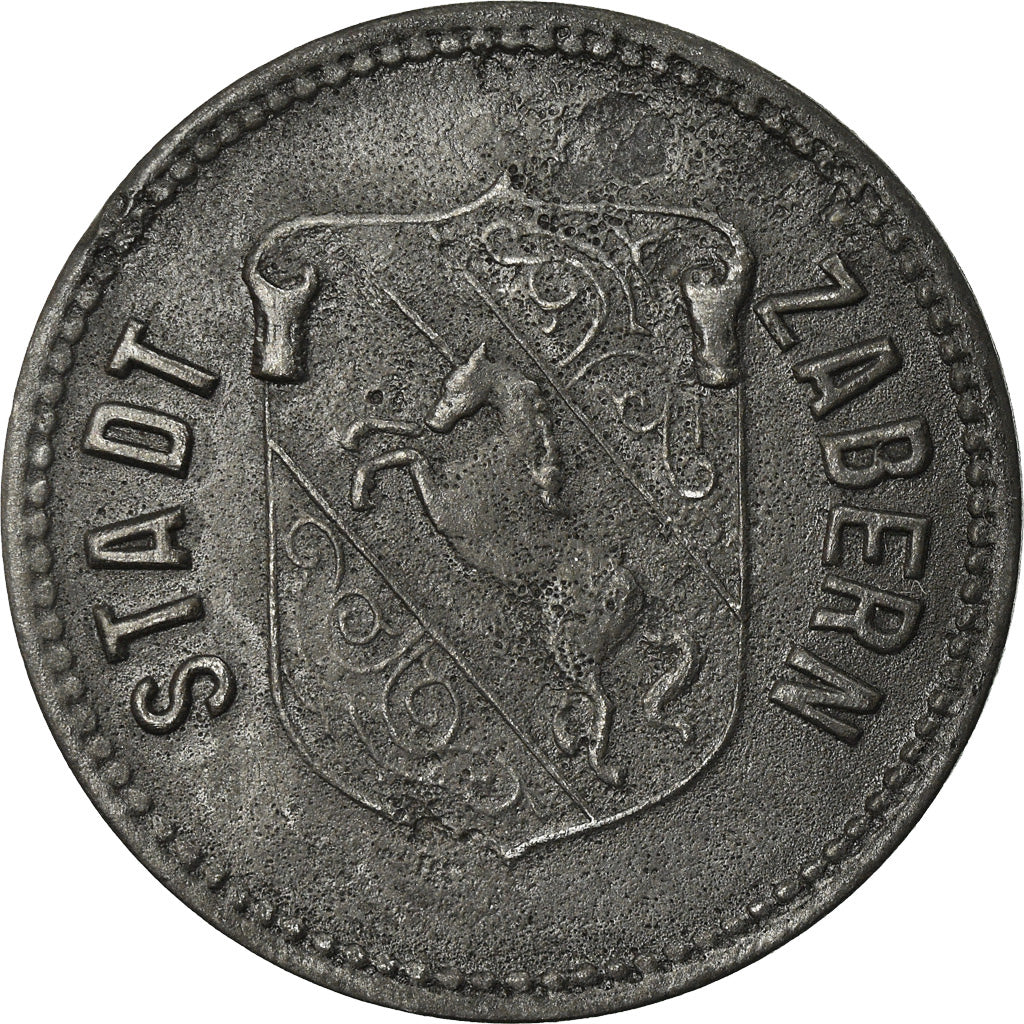 Moneta, Francja, Kleingeldersatzmarke, Zabern, 50 Pfennig, EF(40-45), Cynk