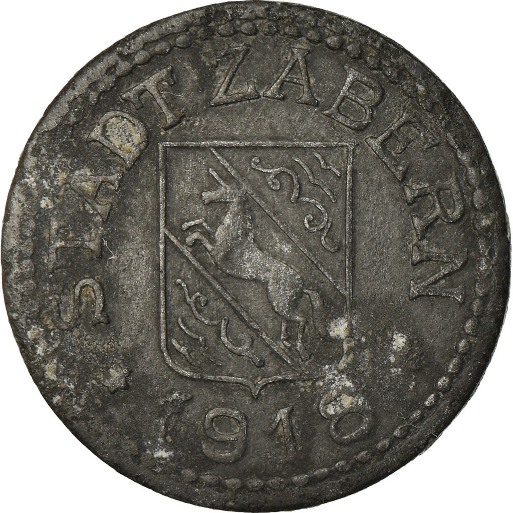 Coin, France, Kleingeldersatzmarke, Zabern, 5 Pfennig, 1918, EF(40-45), Nickel