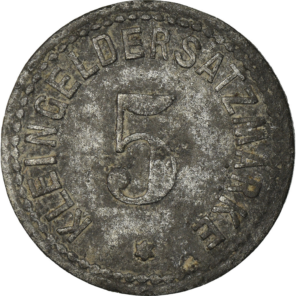 Coin, France, Kleingeldersatzmarke, Zabern, 5 Pfennig, 1918, EF(40-45), Nickel