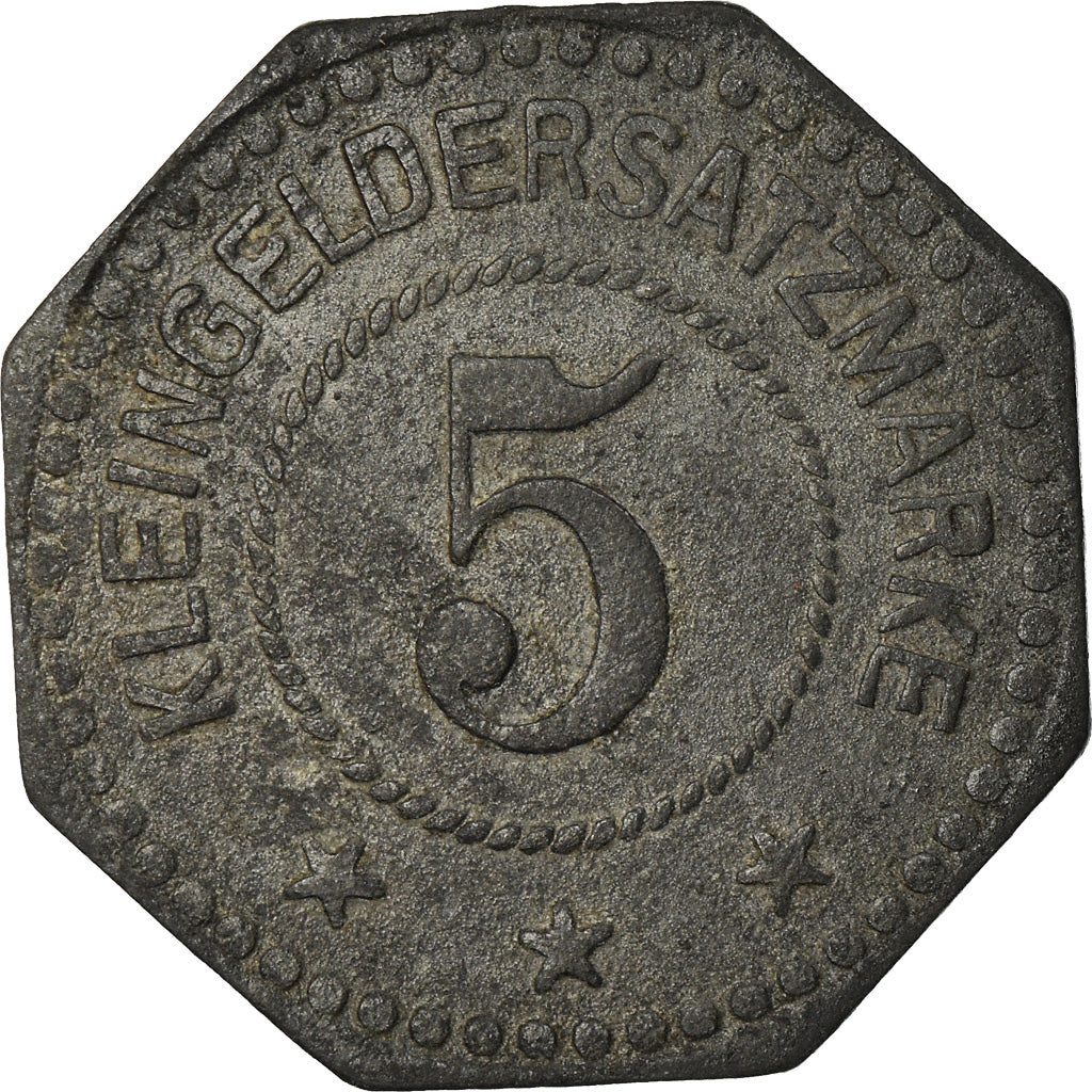 Coin, France, Kleingeldersatzmarke, Algringen, 5 Pfennig, EF(40-45), Zinc