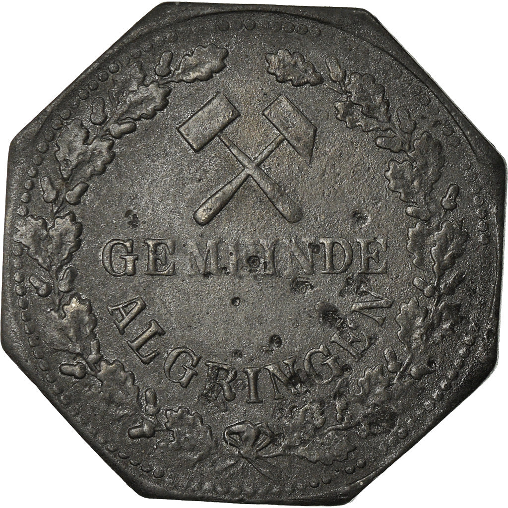 Coin, France, Kleingeldersatzmarke, Algringen, 10 Pfennig, EF(40-45), Zinc