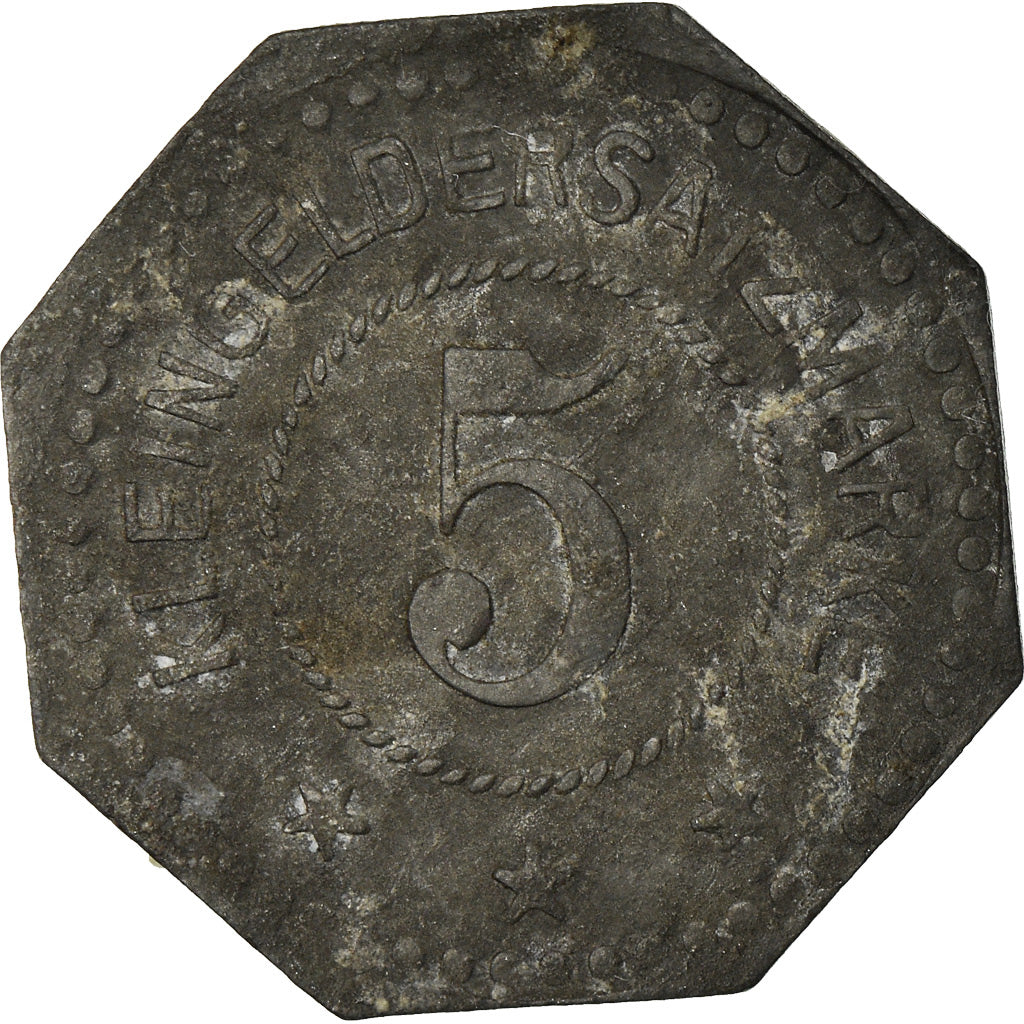 Monnaie, France, Kleingeldersatzmarke, Busendorf, 5 Pfennig, TTB, Zinc