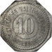 Moneta, Francia, Kleingeldersatzmarke, Busendorf, 10 Pfennig, BB, Zinco