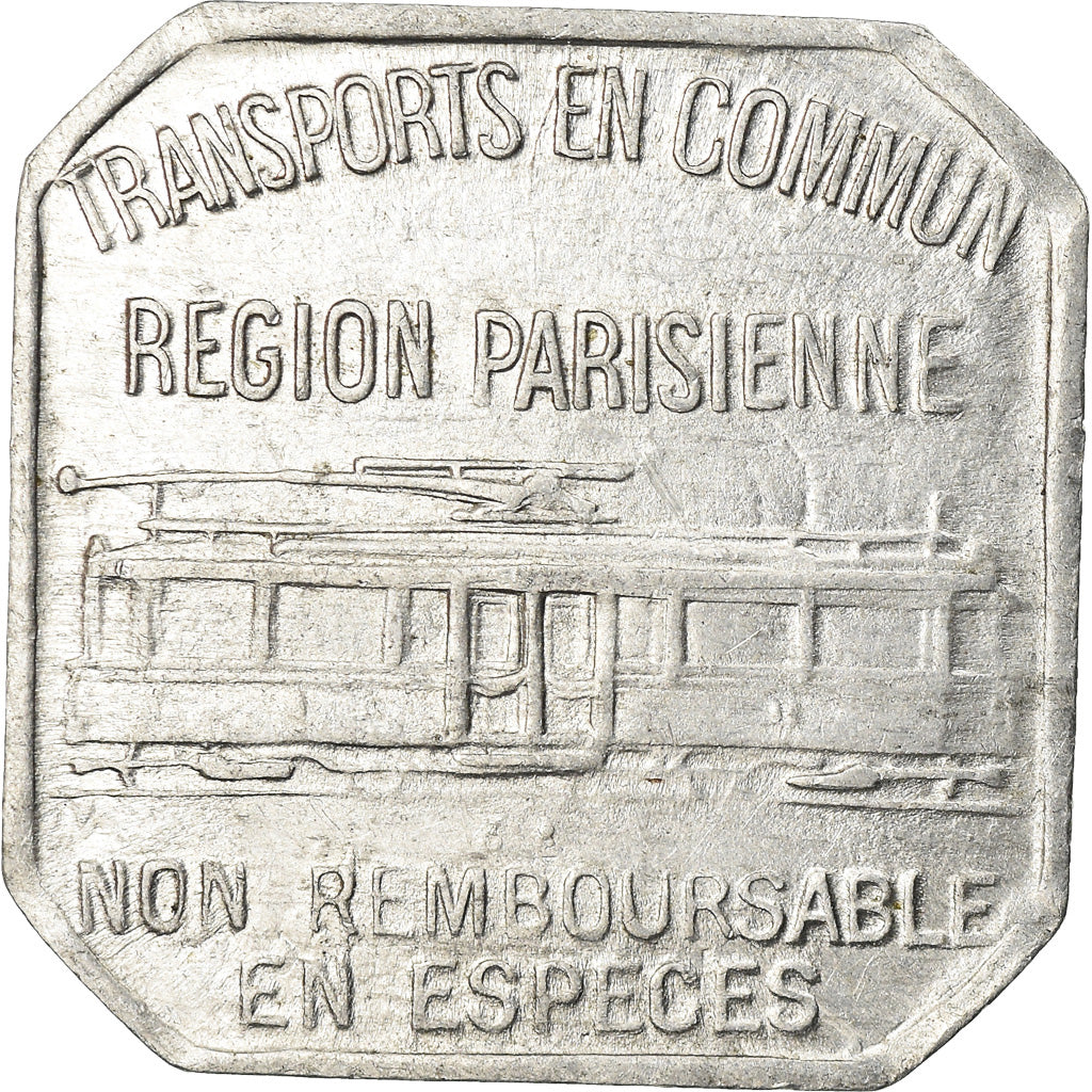 Coin, France, Transport en Commun Région Parisienne, Paris, 25 Centimes