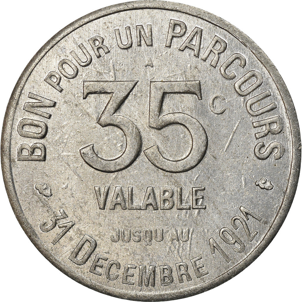 Coin, France, Transport en Commun Région Parisienne, Paris, 35 Centimes