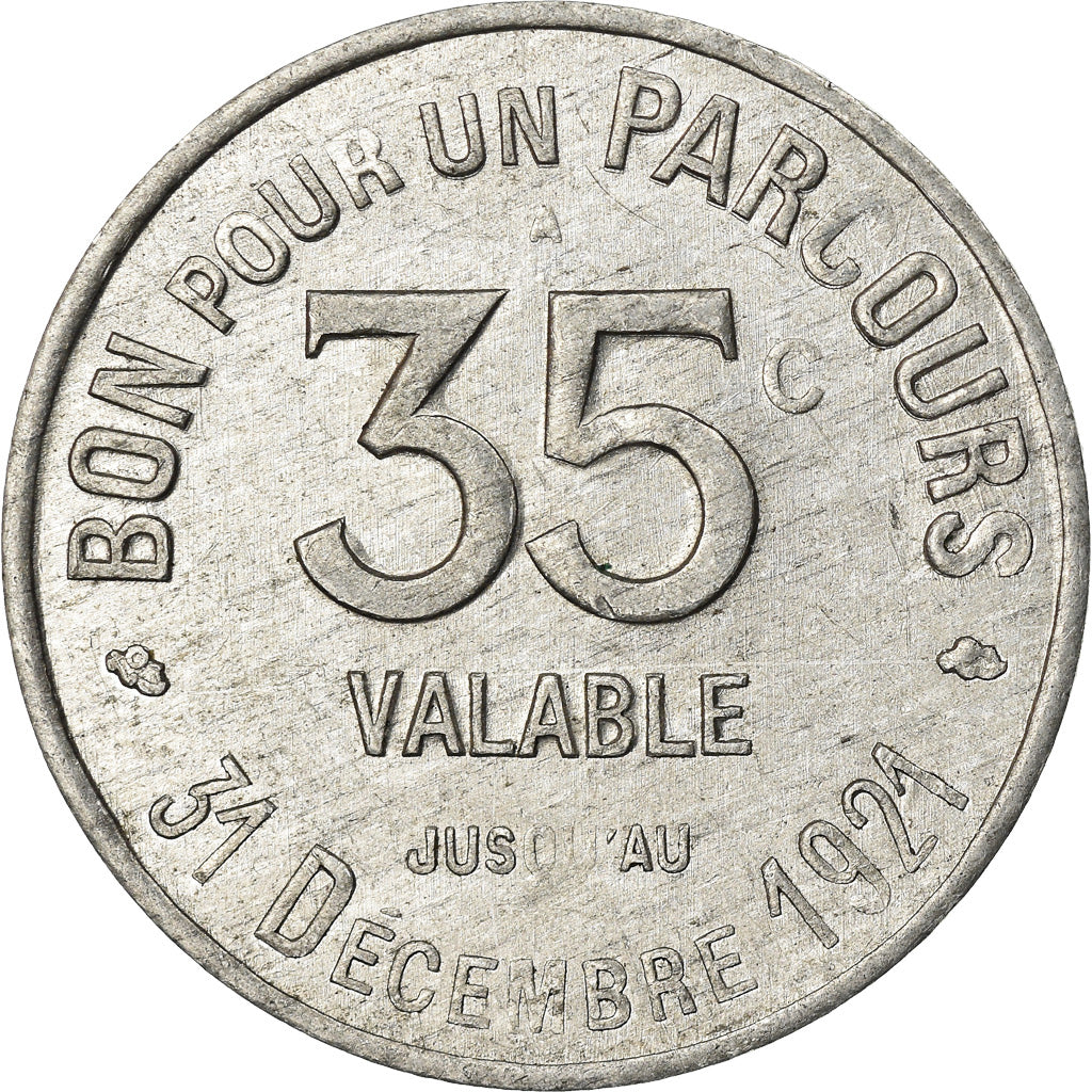 Coin, France, Transport en Commun Région Parisienne, Paris, 35 Centimes