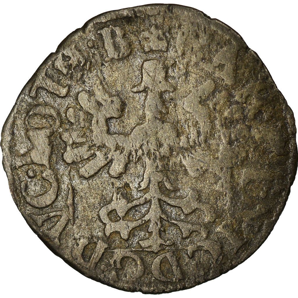 Coin, France, Charles IV et Nicole, Denarius, Nancy, VF(20-25), Billon
