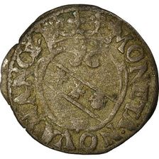 Coin, France, Charles IV et Nicole, Denarius, Nancy, VF(30-35), Billon