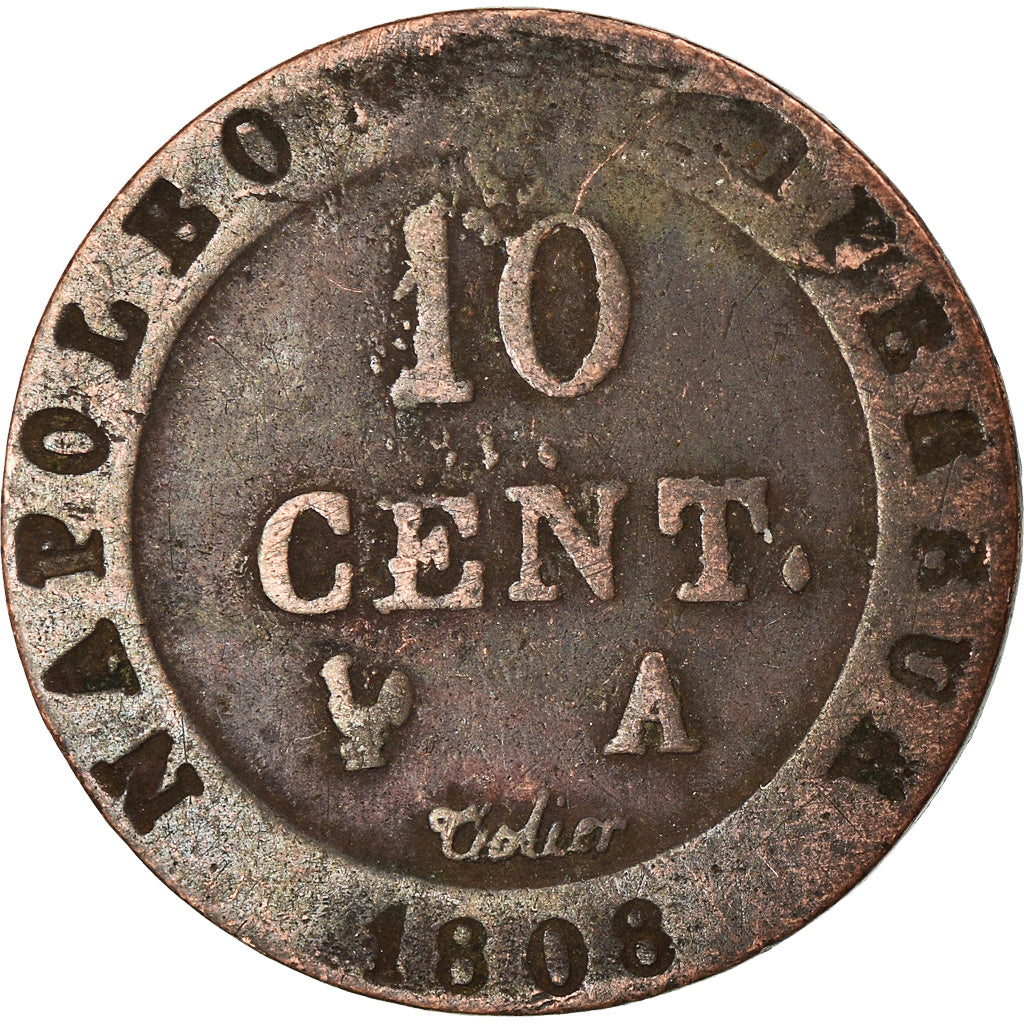 Coin, France, Napoléon I, 10 Centimes, 1808, Paris, Contemporary forgery