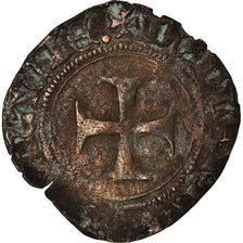 Moneta, Francia, Charles VI, Double Tournois, Niquet, Uncertain Mint, B+