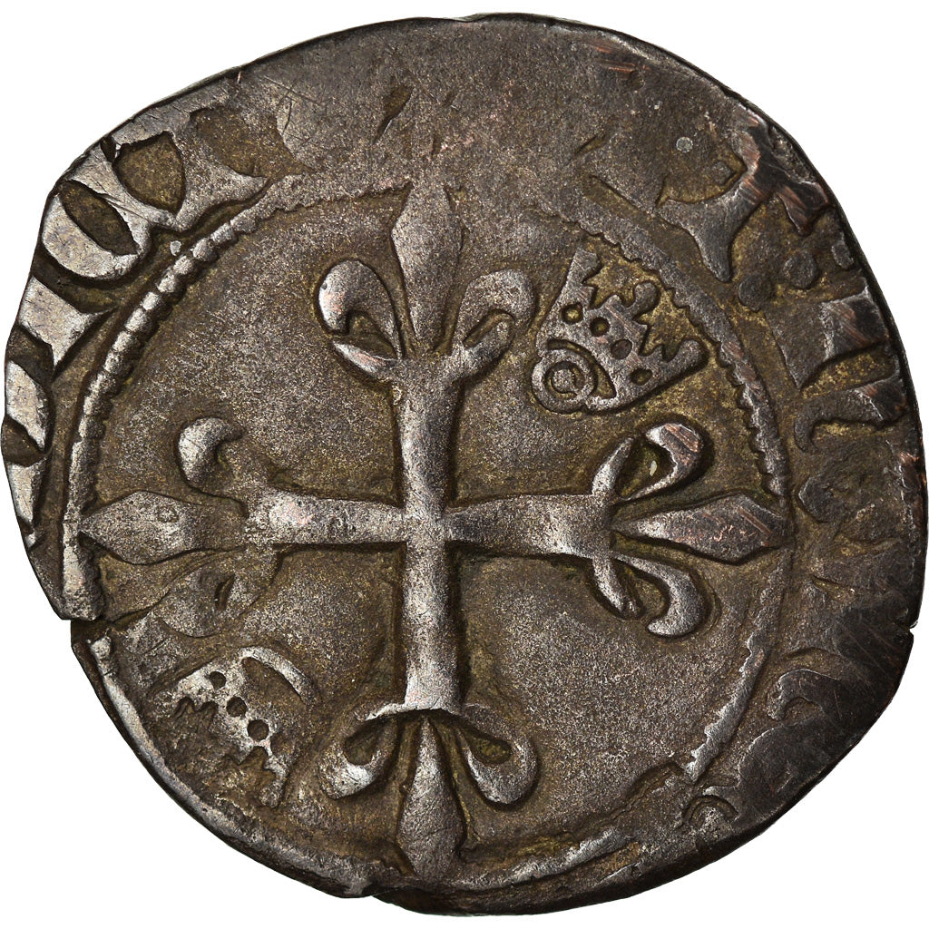 Coin, France, Charles VI, Florette, Orléans, VF(30-35), Billon, Duplessy:417K