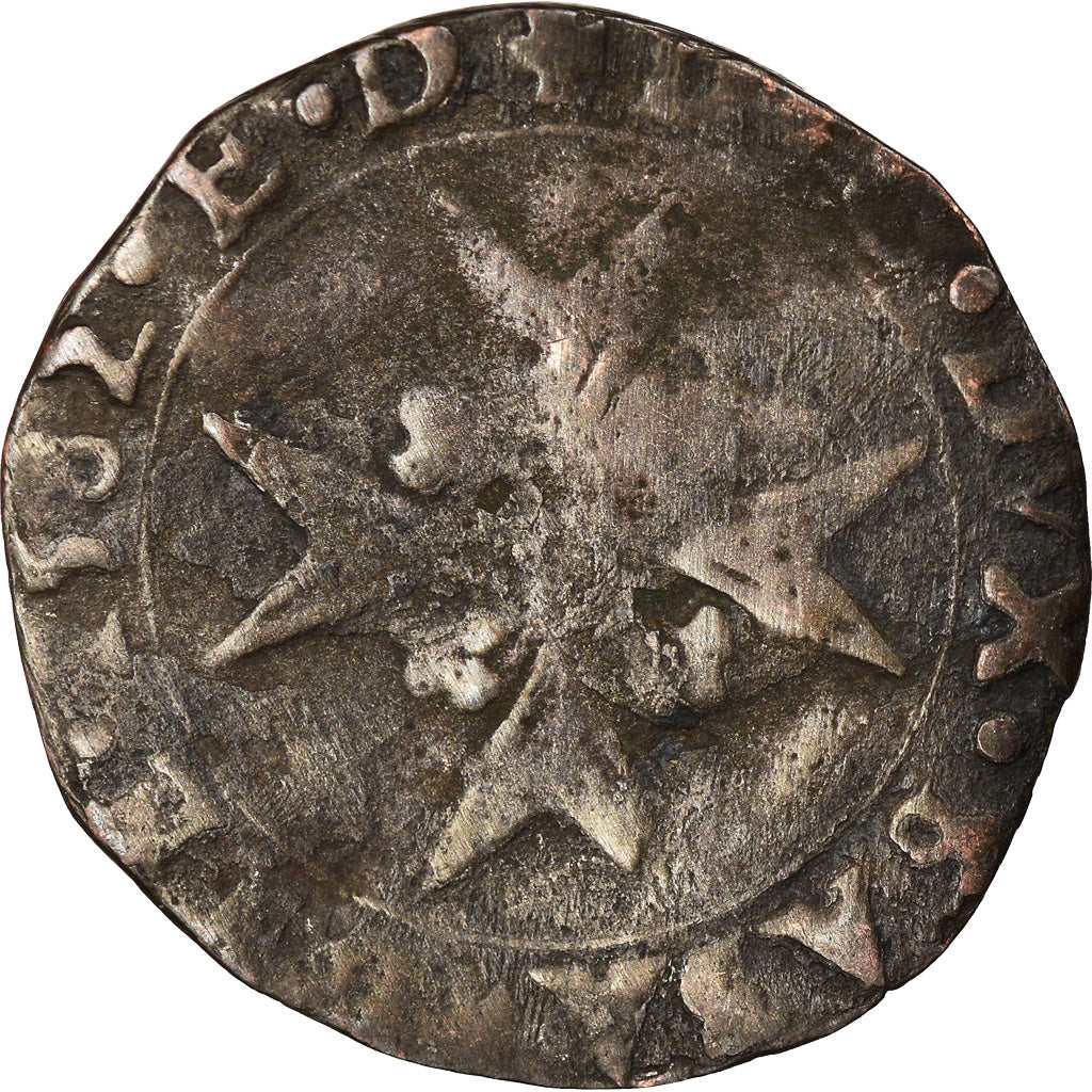 Monnaie, France, Charles Emmanuel I, Parpaiolle, 1582, Bourg-en-Bresse, TB