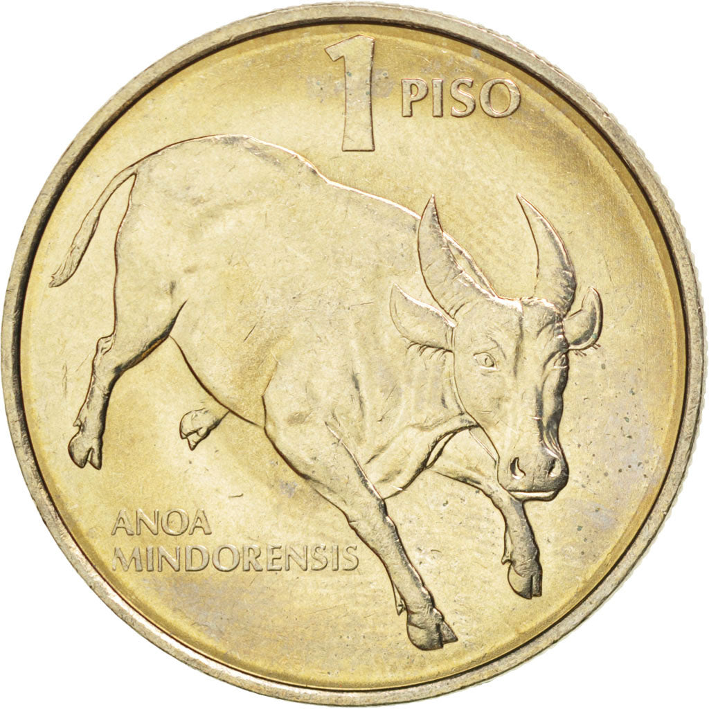 PHILIPPINES, Piso, 1983, KM #243.1, MS(63), Copper-Nickel, 29, 9.53