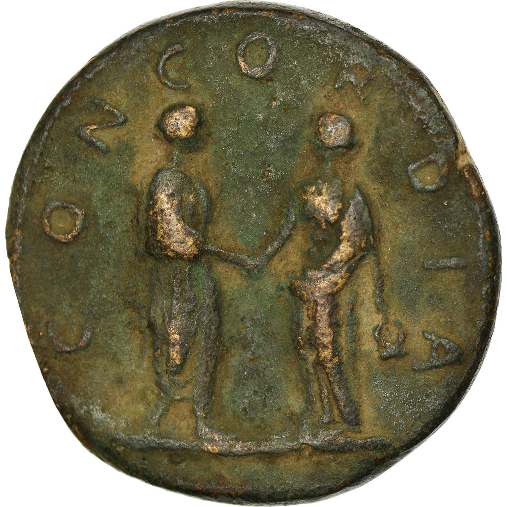Coin, Annia Faustina, Cast Paduan Sestertius, 16-17th century, EF(40-45), Bronze