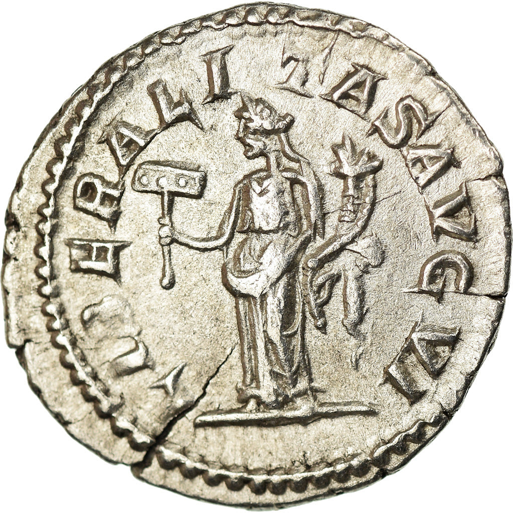 Coin, Caracalla, Denarius, 211, Rome, AU(50-53), Silver, RIC:216