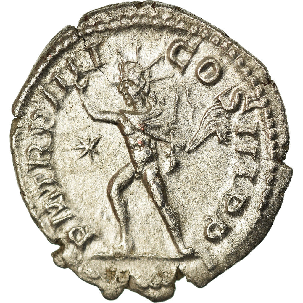 Coin, Elagabalus, Denarius, 221, Rome, AU(50-53), Silver, RIC:40