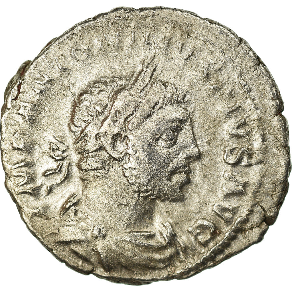 Coin, Elagabalus, Denarius, 220-221, Rome, AU(50-53), Silver, RIC:107