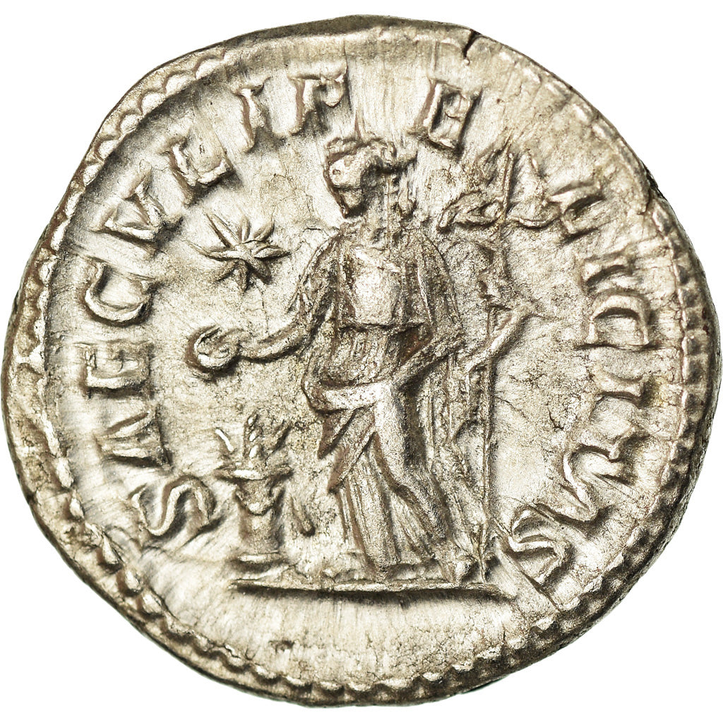 Coin, Julia Maesa, Denarius, 220-222, Rome, AU(50-53), Silver, RIC:271