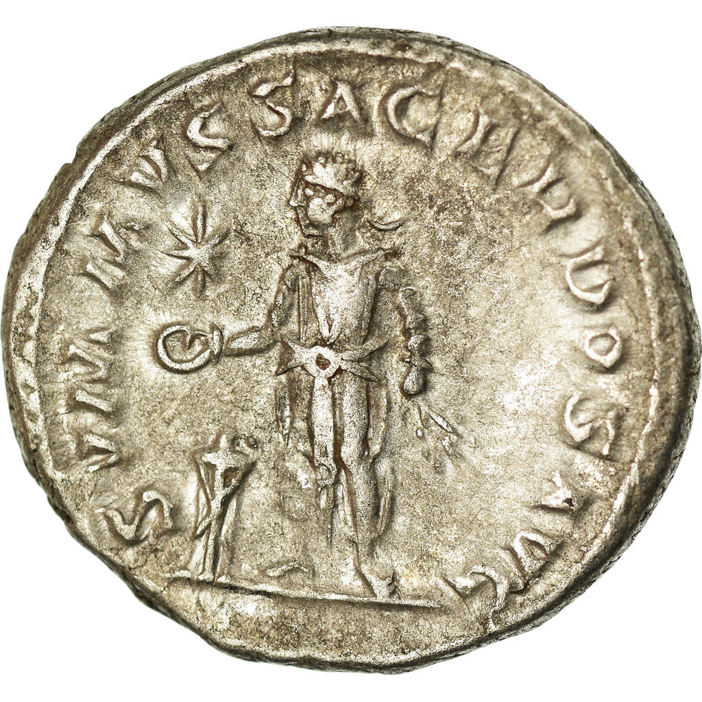 Münze, Elagabalus, Denarius, 221-222, Rome, SS+, Silber, RIC:146var