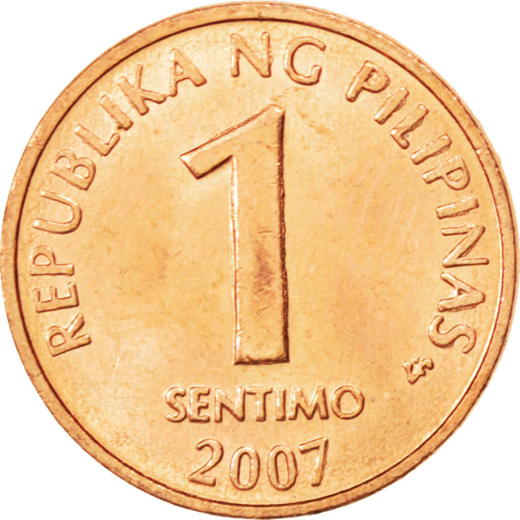 PHILIPPINES, Sentimo, 2007, KM #273, MS(63), Copper Plated Steel, 15.5, 1.97