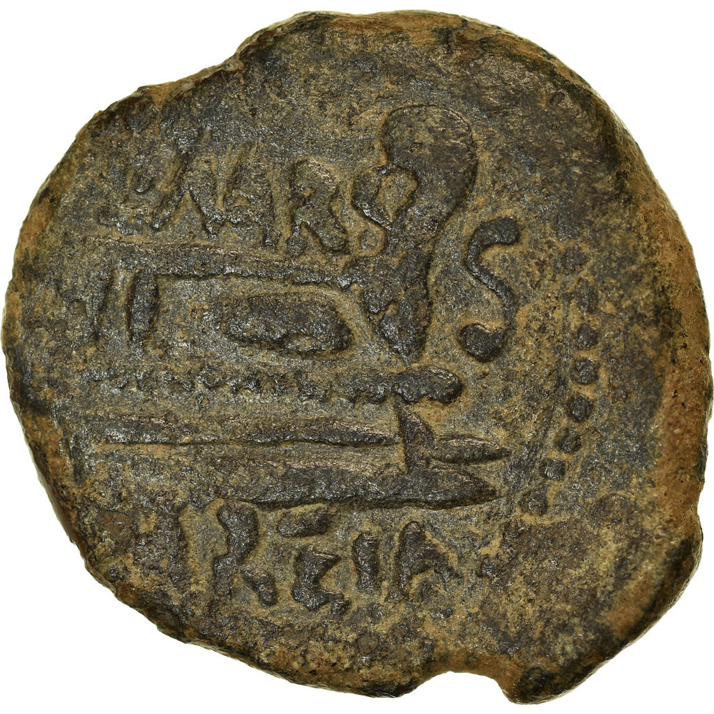 Coin, Spain, Carteia, Semis, Ist century BC, VF(30-35), Bronze