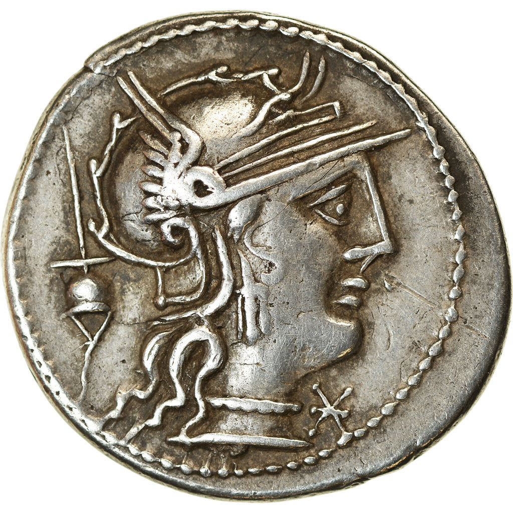 Coin, Postumia, Denarius, 131 BC, Rome, AU(50-53), Silver, Crawford:252/1