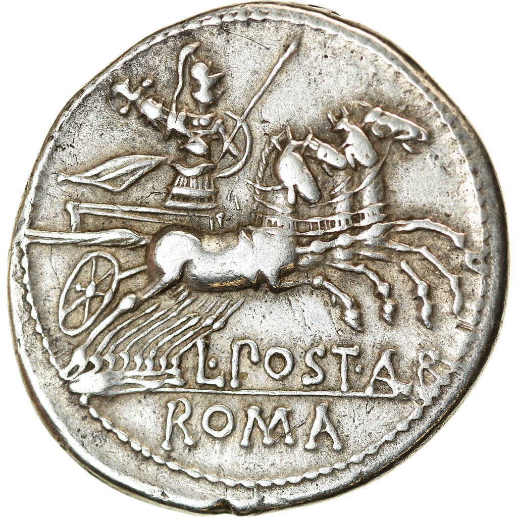 Coin, Postumia, Denarius, 131 BC, Rome, AU(50-53), Silver, Crawford:252/1
