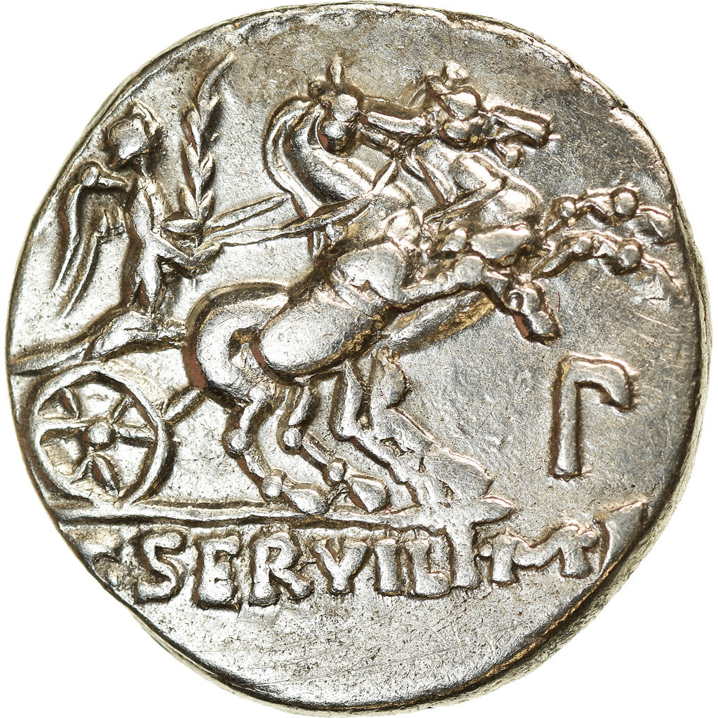 Coin, Servilia, Denarius, 100 BC, Rome, EF(40-45), Silver, Crawford:328/1