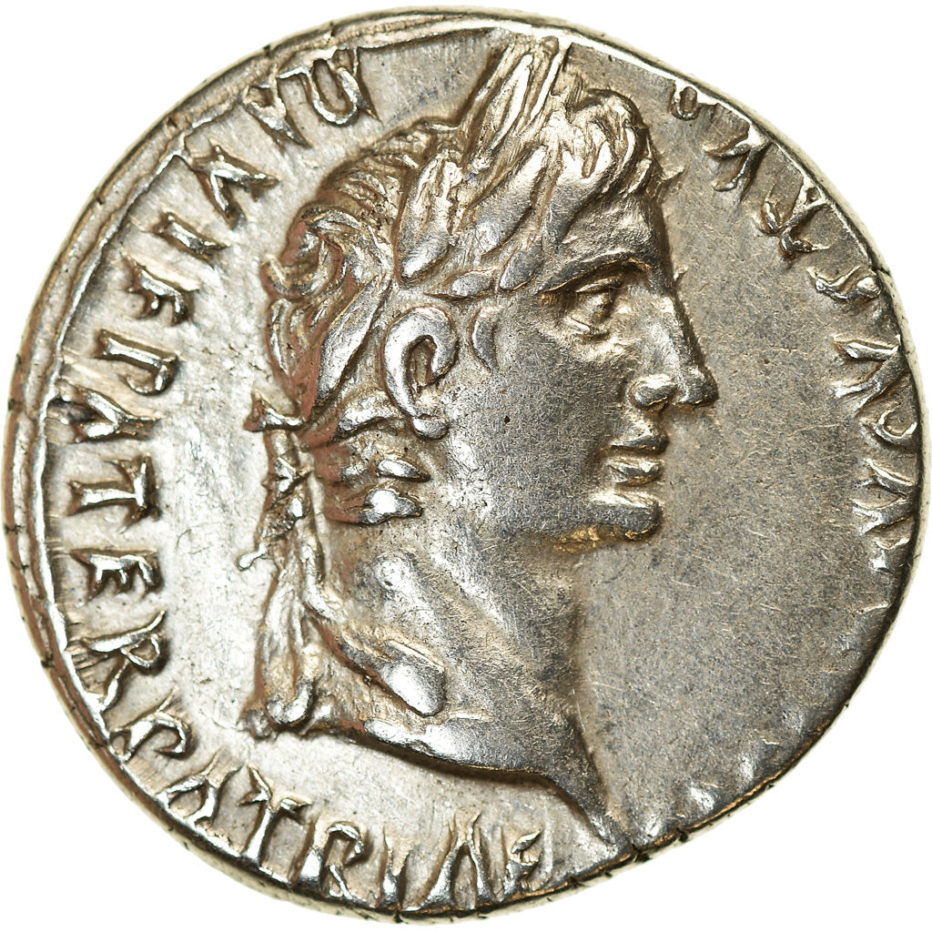 Coin, Augustus, Denarius, 2 BC-AD 12, Lyon - Lugdunum, AU(50-53), Silver