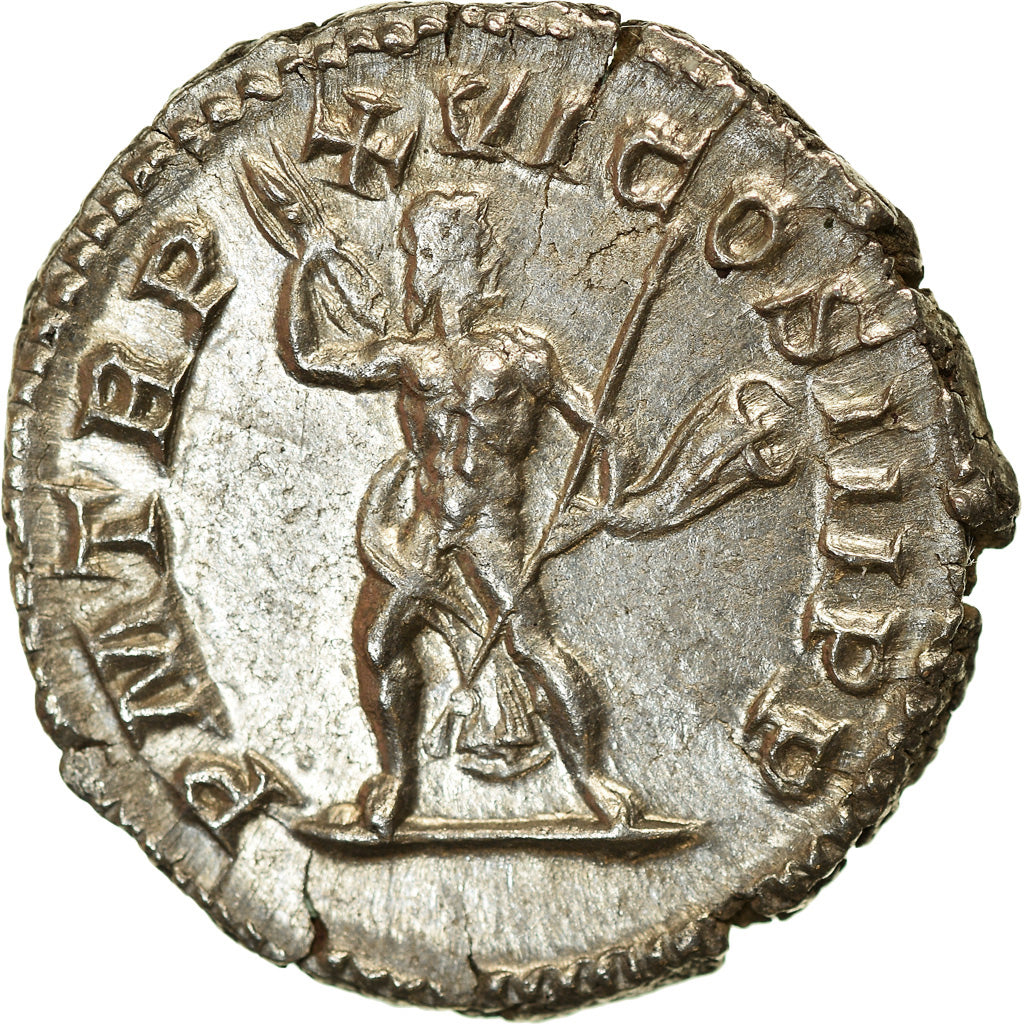 Munten, Septimius Severus, Denarius, 208, Rome, UNC-, Zilver, RIC:216