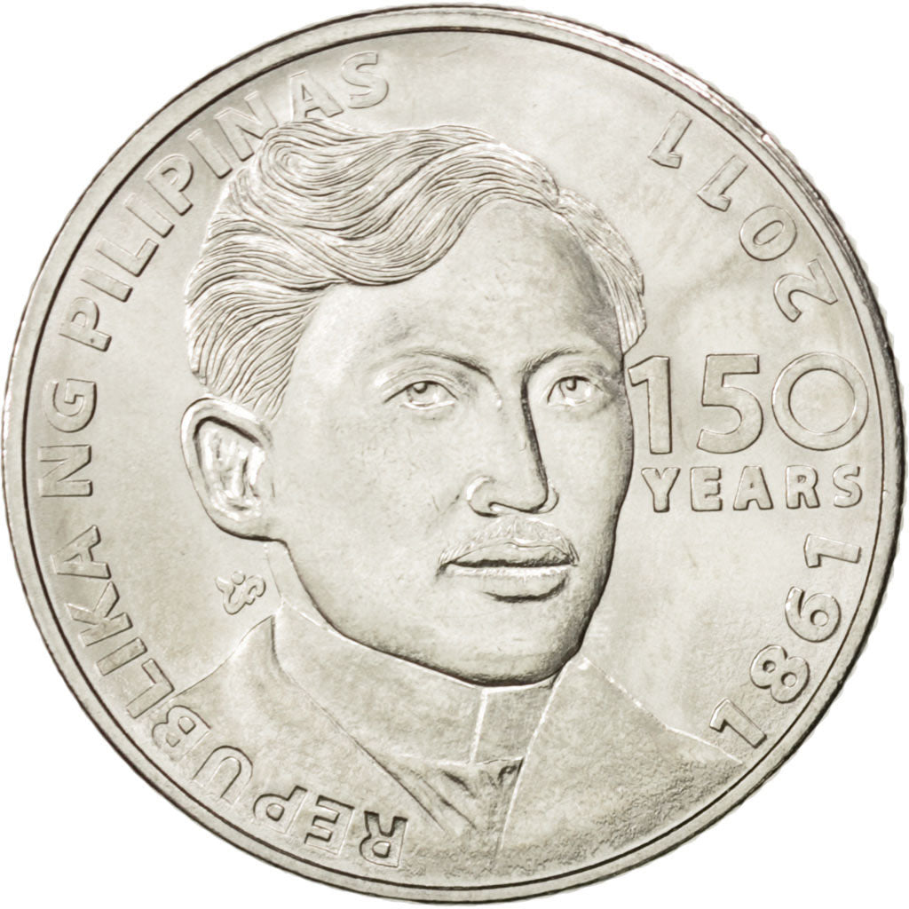 Coin, Philippines, Piso, 2011, MS(63), Nickel plated steel, KM:284