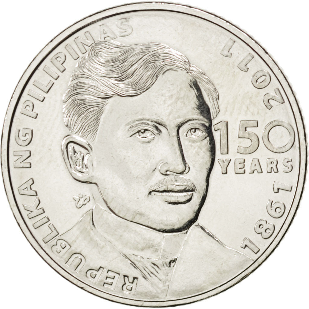 PHILIPPINES, Piso, 2011, KM #284, MS(63), Nickel Plated Steel, 24, 5.31