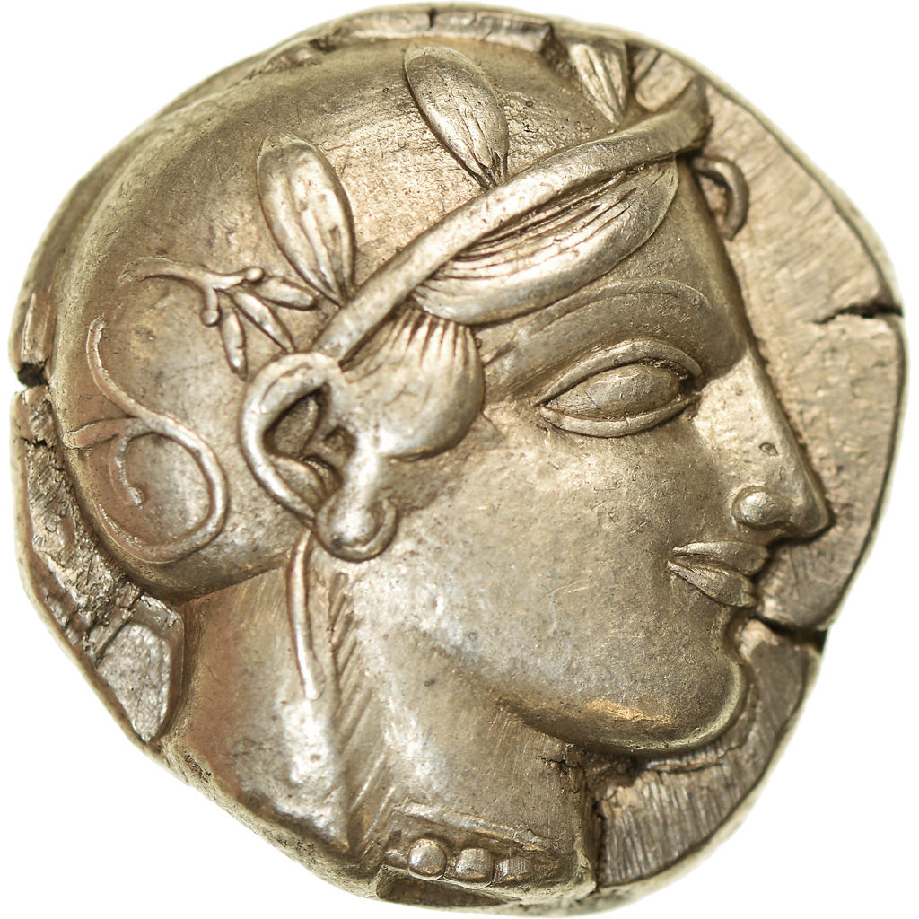 Moneta, Attica, Athens, Tetradrachm, 454-404 BC, Athens, BB+, Argento