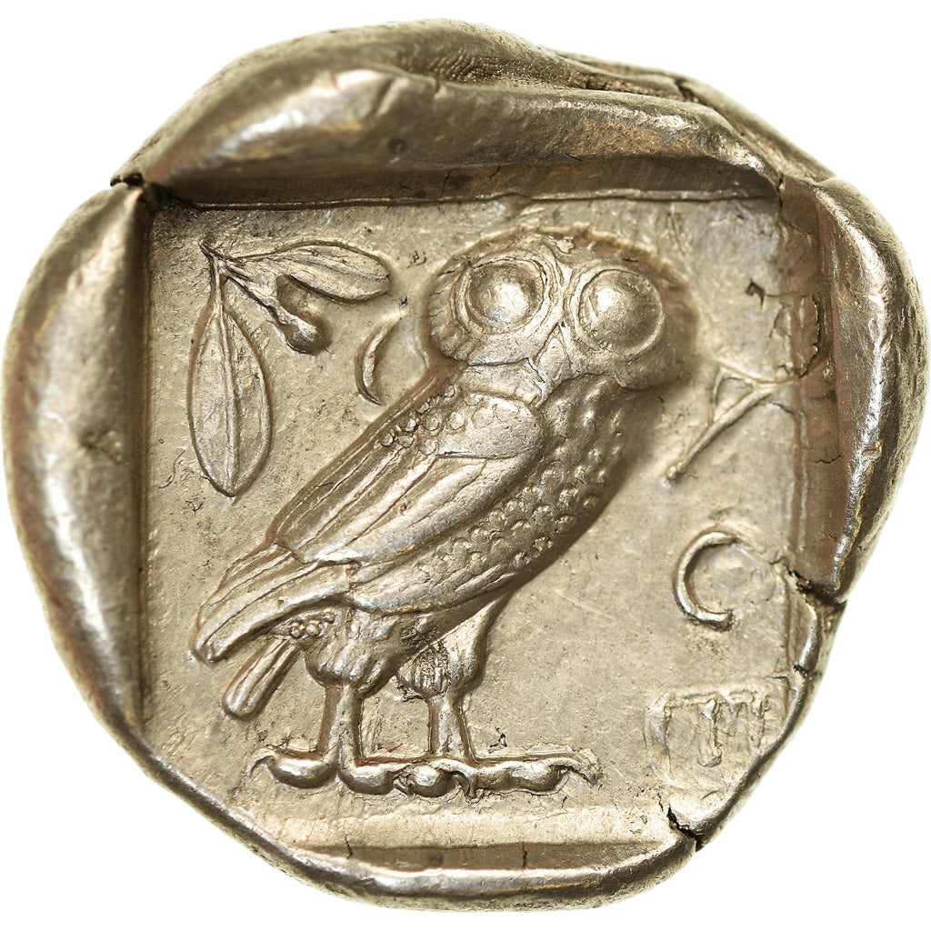 Moneta, Attica, Athens, Tetradrachm, 454-404 BC, Athens, BB+, Argento