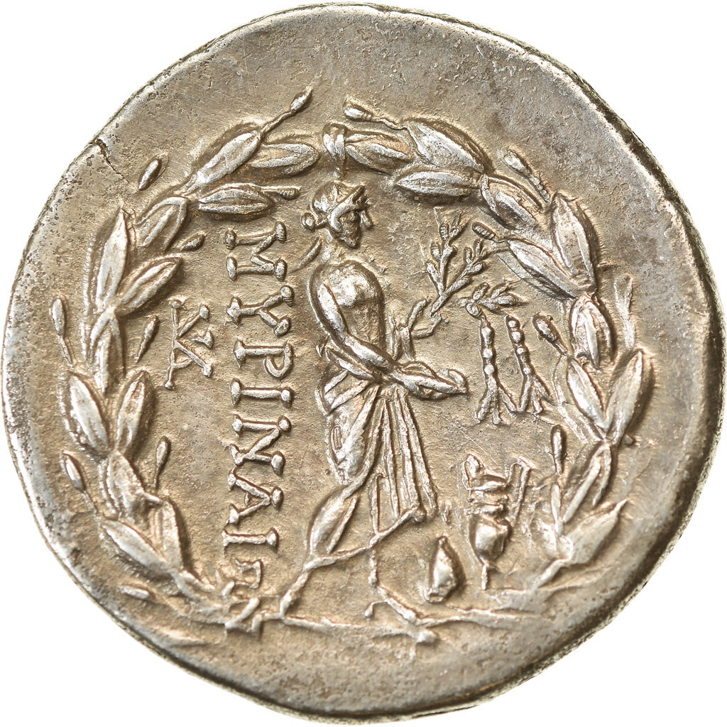 Coin, Aeolis, Myrina, Tetradrachm, 155-145 BC, AU(50-53), Silver