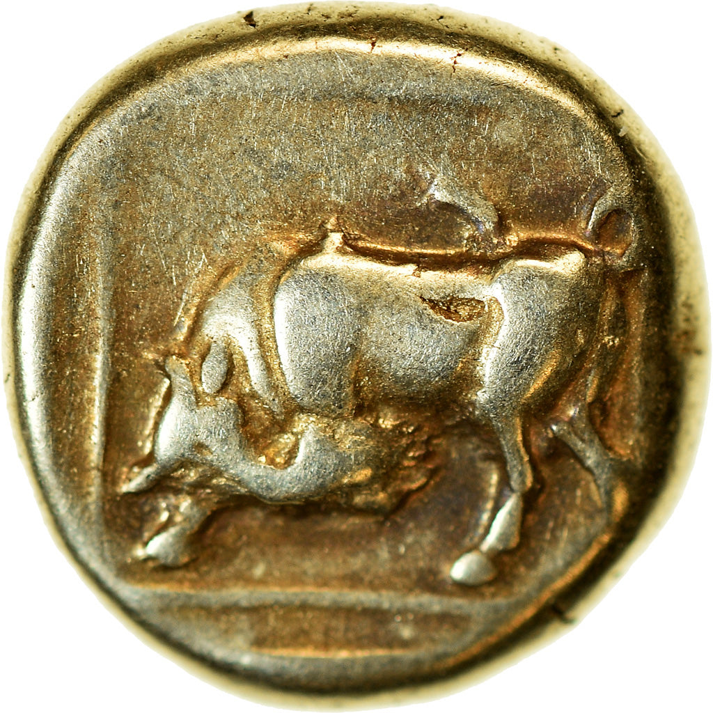 Coin, Lesbos, Mytilene, Hekte, 375-325 BC, EF(40-45), Electrum, HGC:6-1014