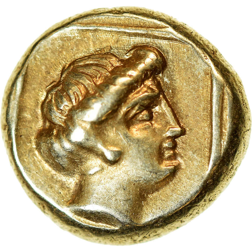 Coin, Lesbos, Mytilene, Hekte, 375-325 BC, AU(55-58), Electrum, SNG-Cop:321