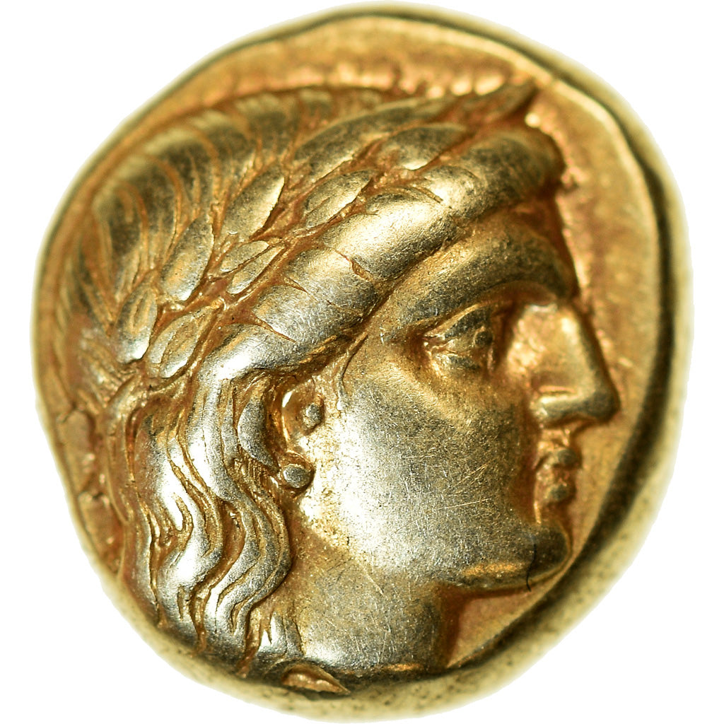 Moneta, Lesbos, Mytilene, Hekte, 377-326 BC, BB+, Elettro, SNG-Cop:317