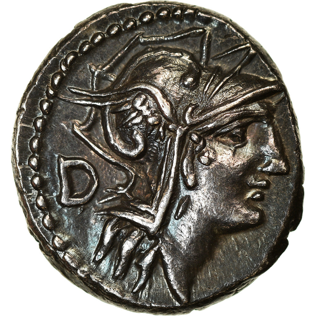 Moneda, Junia, Denarius, 91 BC, Rome, EBC+, Plata, Crawford:337/3